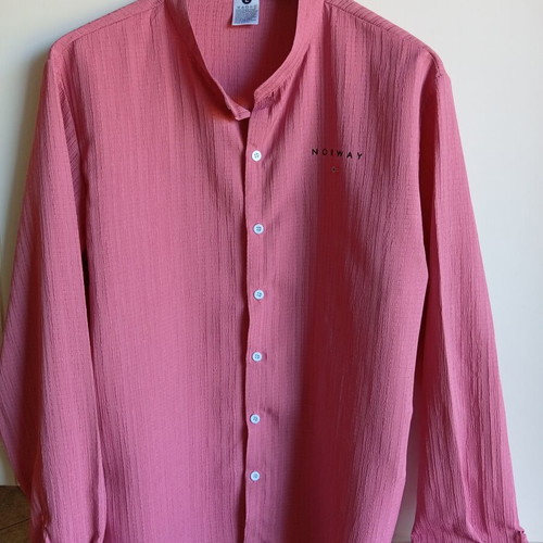 Norway men's shirt long sleeve coral, size L, new