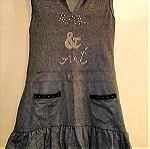  Παιδικό αμάνικο φόρεμα σε γραμμή άλφα με βολάν, κουκούλα και στρας Νο 12