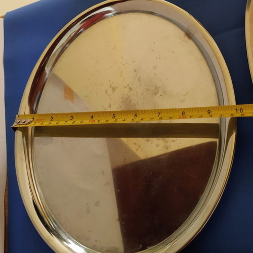 Serving platters set of 3 stainless steel used