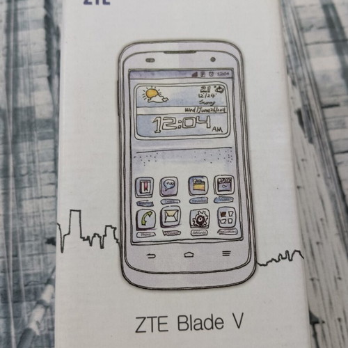 ZTE Blade V packaging like new, empty box with papers and seals