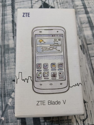 ZTE Blade V packaging like new, empty box with papers and seals