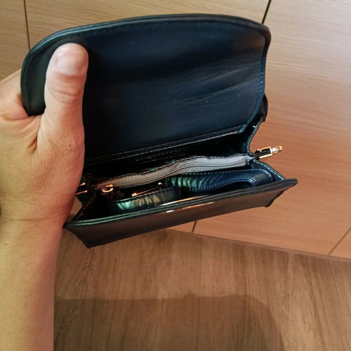 Axel blue wrist bag like new with minor wear