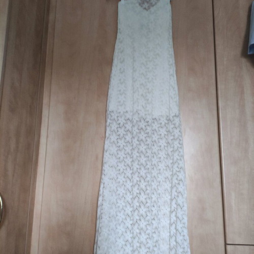 White evening dress like new, size Small
