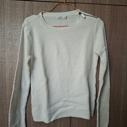 Bershka women's knitted sweater small white like new