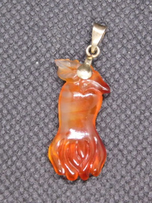 Carnelian Pendant with 925 Silver like new