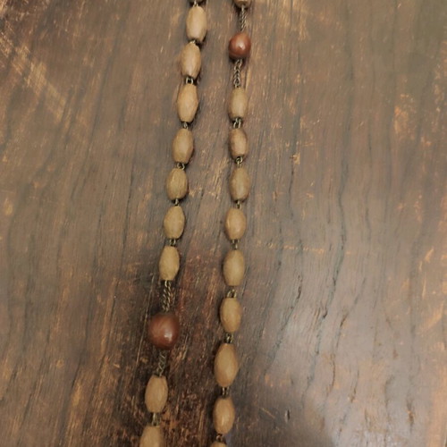Rosary used with old chain and cross, possibly olive pit beads