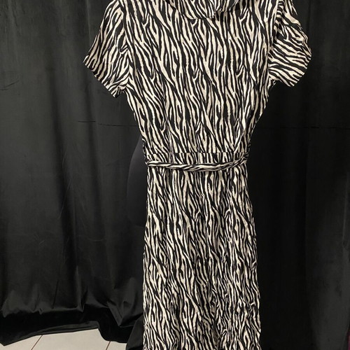 Midi Dress zebra pattern size S new, black and white
