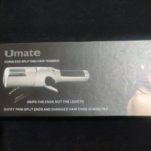 Umate cordless split and hair trimmer like new with gift heatless curls