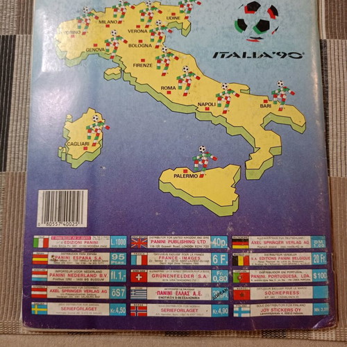 Panini Italia '90 Sticker Album used, complete