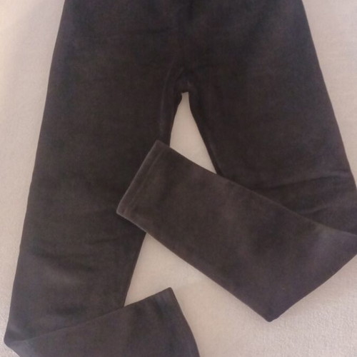 Black velvet 3/4 leggings with fleece lining