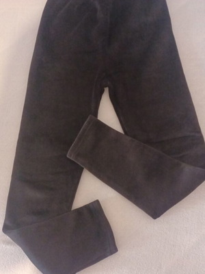 Black velvet 3/4 leggings with fleece lining