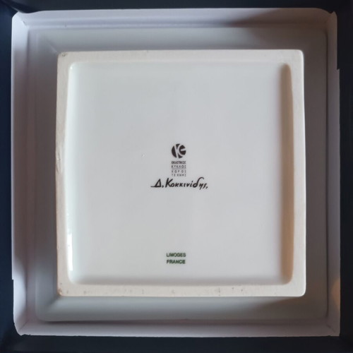 Demosthenis Kokkinidis Porcelain Plate used, Limoges France