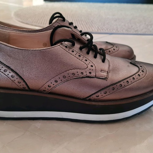 Mourtzi platform shoes used, brown, size 39
