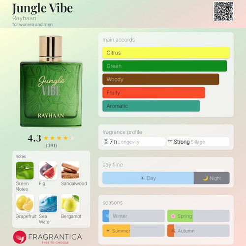 Jungle Vibe Rayhaan Eau de Parfum tester 3 ml new