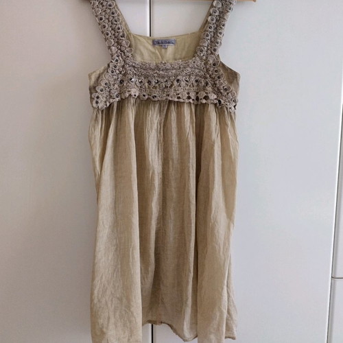 Cotton tunic used, summer beige size large