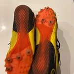 Adidas καρφιά στίβου Spikes Sprintstar IV σαν καινούργιο, μαύρο και κίτρινο