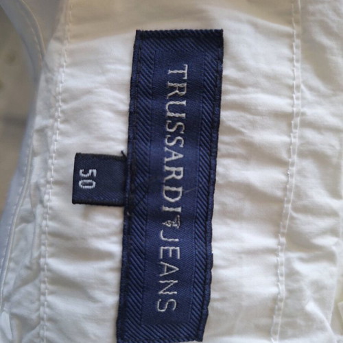 Trussardi Jeans men's windbreaker jacket, white, size S/M