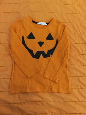 H&M long-sleeve orange shirt for ages 4-6 like new