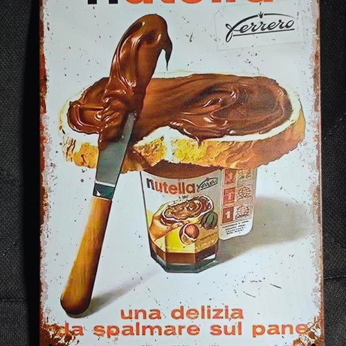 Vintage metal Nutella sign like new, retro decoration