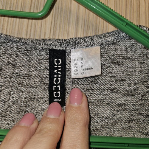 H&M cardigan gray like new, thin, size S