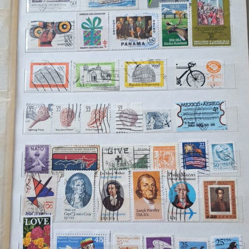 Album with foreign stamps like new