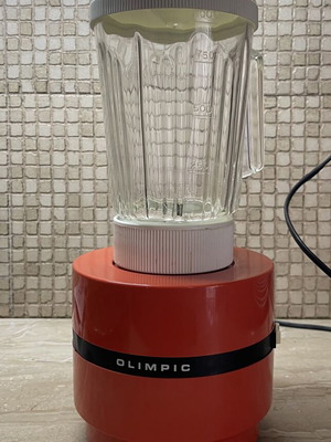 Vintage Olimpic Electric Blender 1970s with Glass Bowl 1L like new