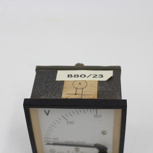 Voltmeter panel Saci 0-150V B80/23 new old stock