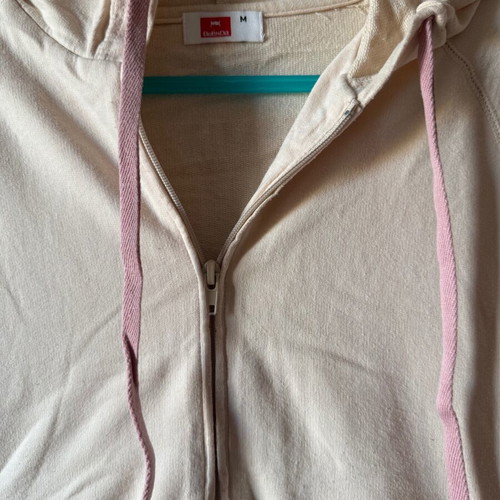 Beige tracksuit set with pink cord new, size medium