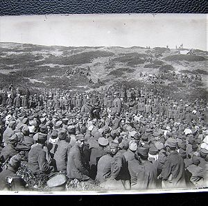 Αυθεντική φωτογραφία του 1921 με το ελληνικό εκστρατευτικό σώμα της Μικράς Ασίας στην περιοχή Ουσάκ διστάσεων 13 χ 18 εκ.