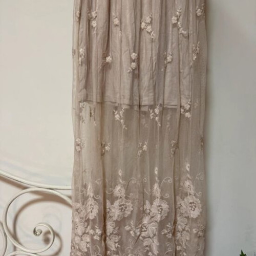 BSB maxi romantic skirt used with lace, size S, beige