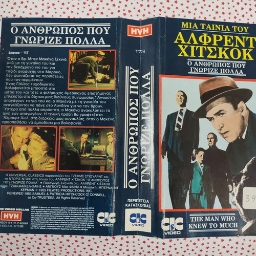 The Man Who Knew Too Much VHS cover used
