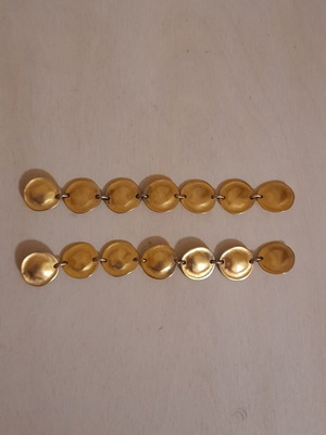 Decorative elements like new, set of 2, gold color