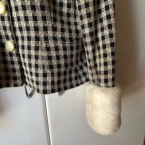 Jacket with wool fur like new, size 50