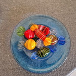 Plates used, glass candy set