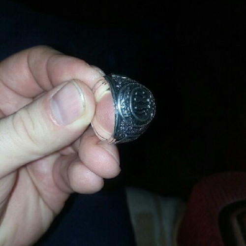 Men's Retro Ring with Arabic Characters like new