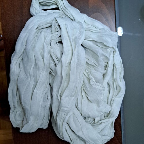 White gauze tablecloth