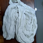 White gauze tablecloth