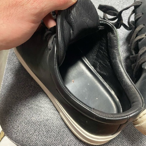 Crime leather men's sneakers used, size 43, black