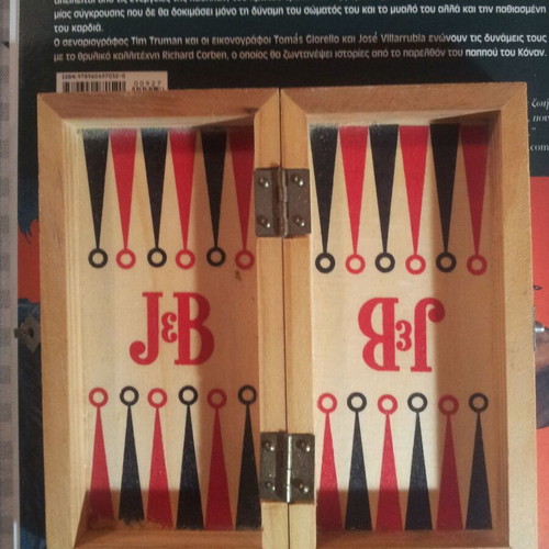 Mini backgammon and chess wooden used