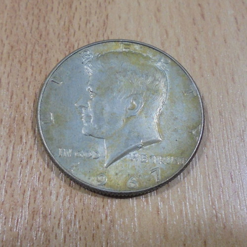 Silver Half Dollar 1967 with J.F.K. used