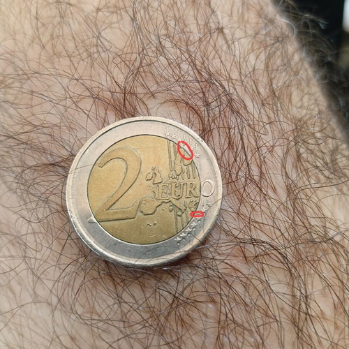 2 Euro Greece Athens 2004 Commemorative Coin used with errors