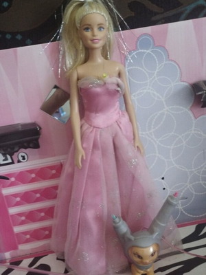 Barbie doll Starlight Adventure with space dog and pink dress