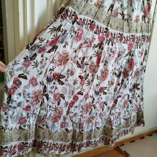 Handmade boho floral dress one size new, smocked bust