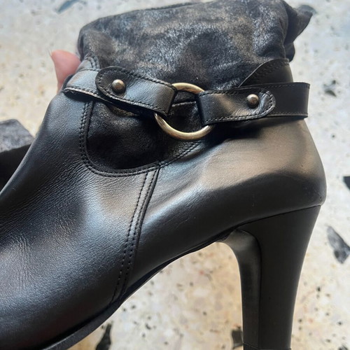 Boxer black leather boots new, size 41