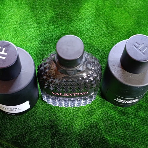 Empty perfume bottles, set