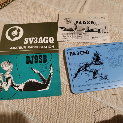 Vintage amateur radio QSL cards used