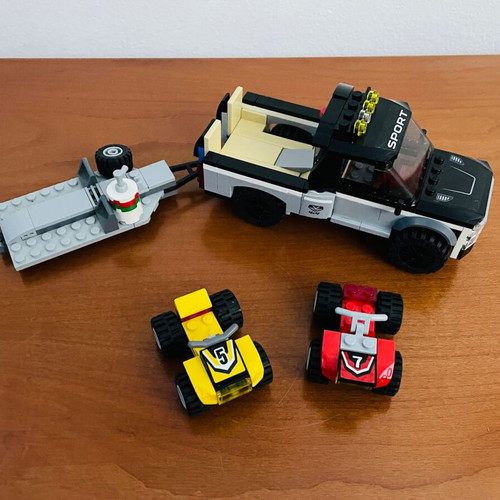 Lego City 60148 ATV Race Team used, truck and 2 ATVs