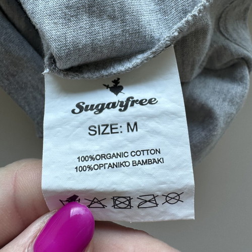 Sugarfree Γκρι Κοντομάνικο Crop Top Medium σαν καινούργιο