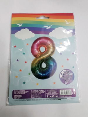 Birthday party balloon number 8 new