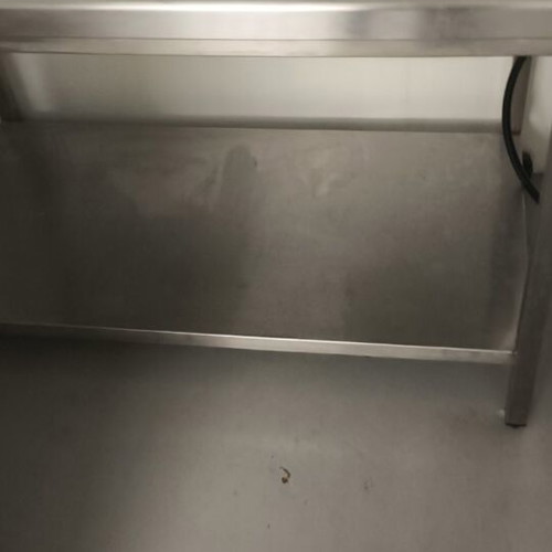 Professional Workbench 1.20x70x85 used, stainless steel with shelf